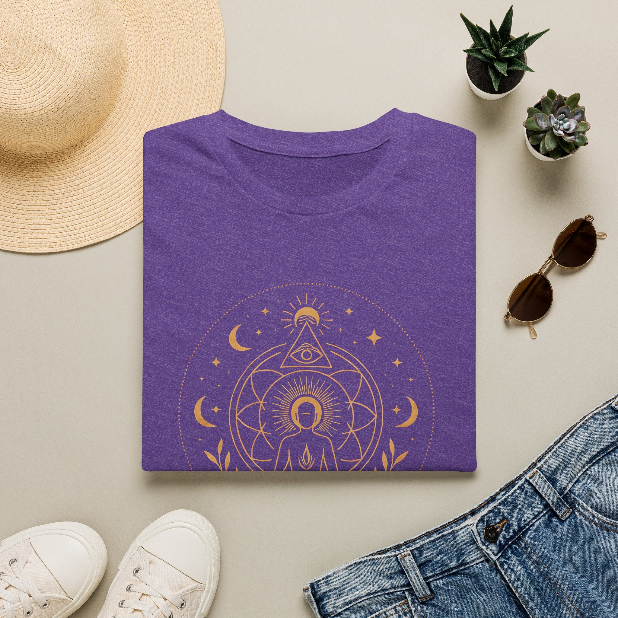 Golden Meditation Mandala T-Shirt